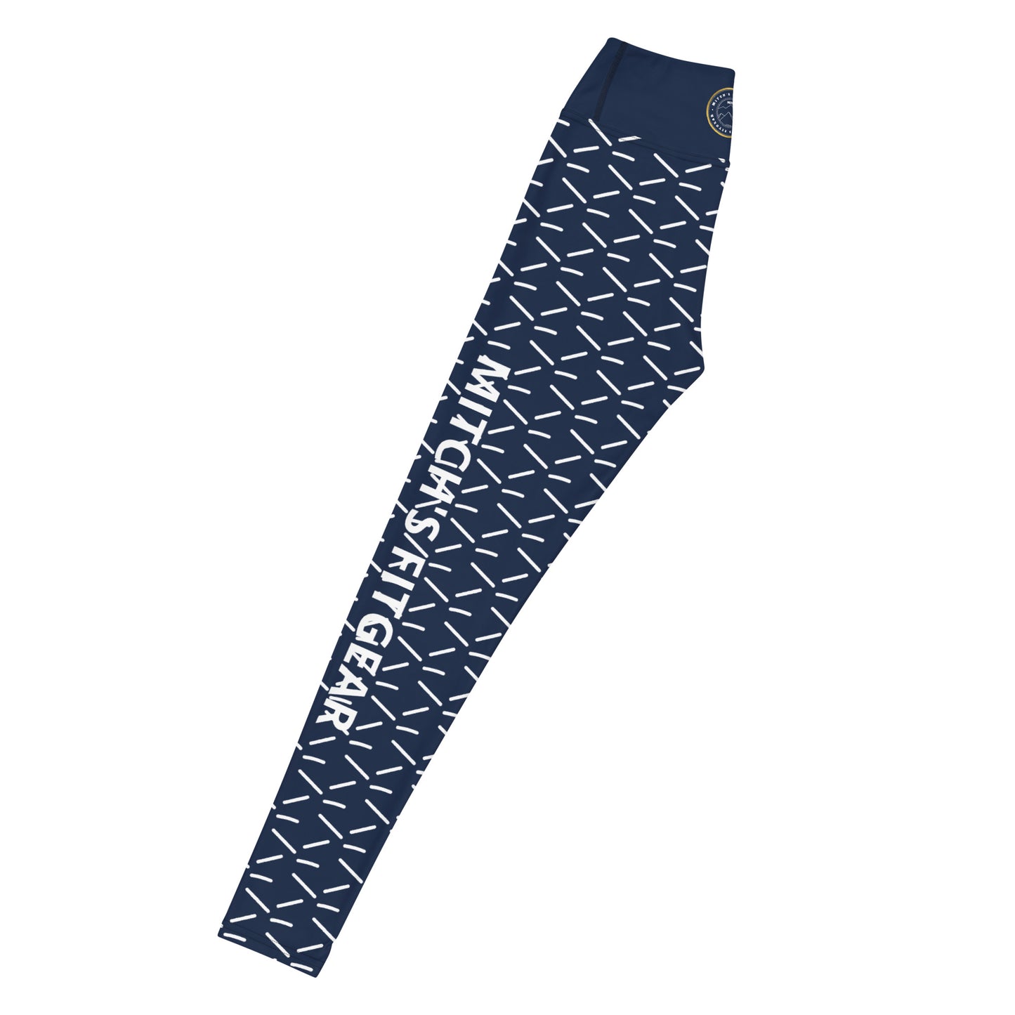 Legging de yoga blanc Strike Lines Mitch's Fitgear