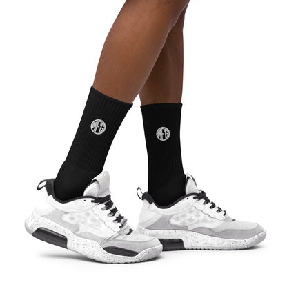 White MFG Logo Embroidered socks