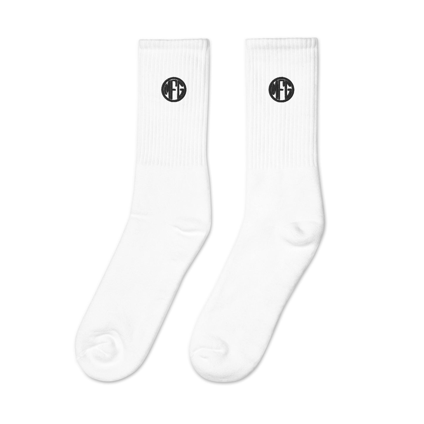 Chaussettes noires brodées logo MFG