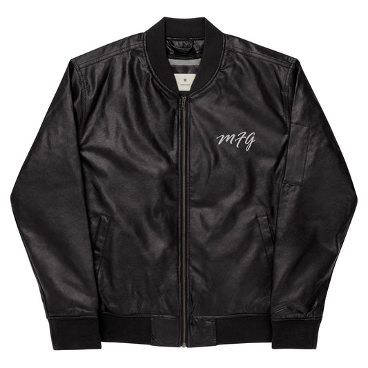MFG leather Bomber Jacket