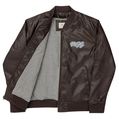 W/S MFG/MITCH'S FITGEAR Faux Leather Bomber Jacket