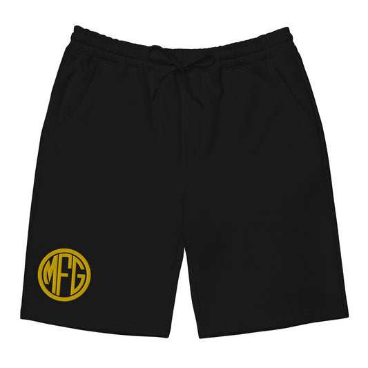 MFG Gold Logo fleece shorts