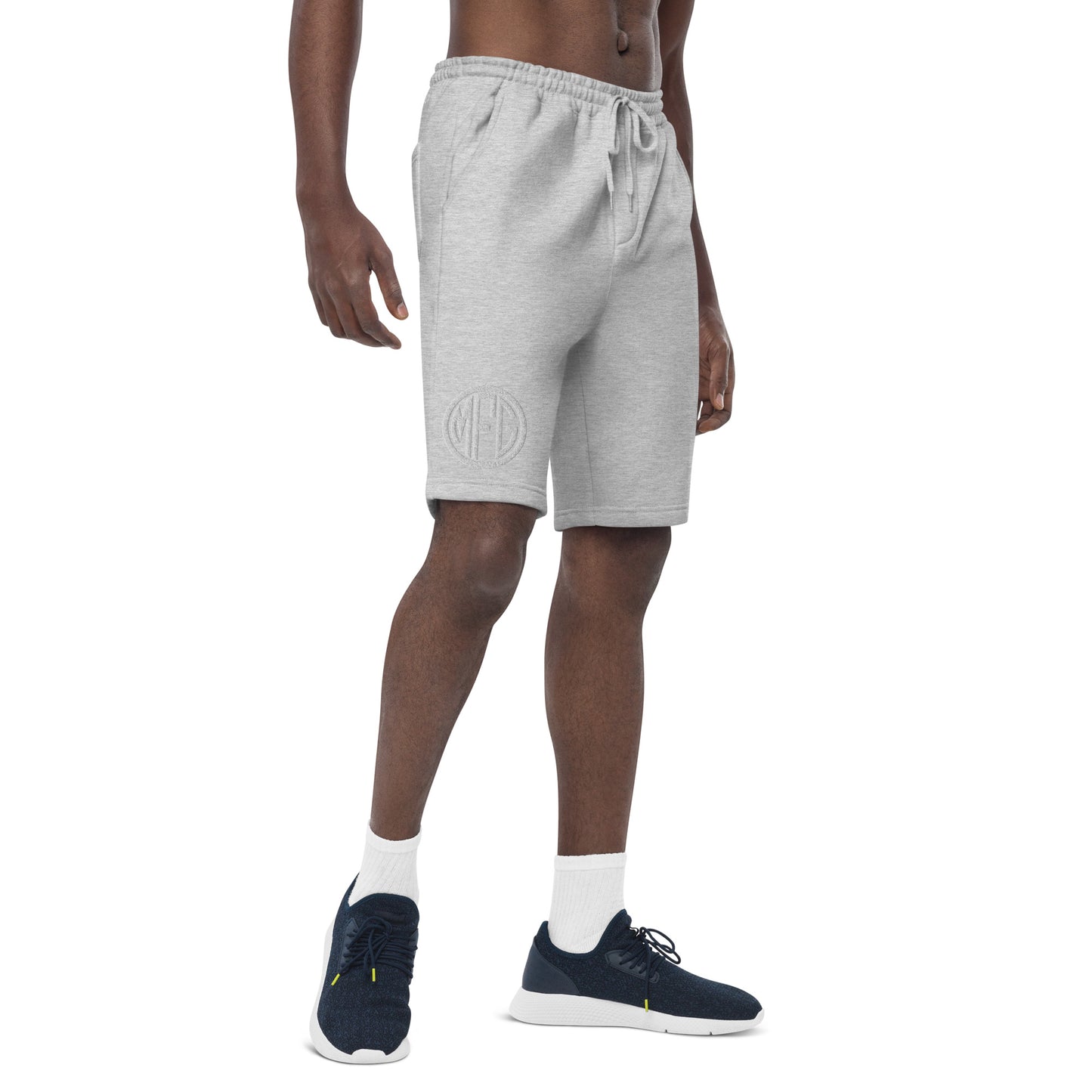 White MFG Logo fleece shorts