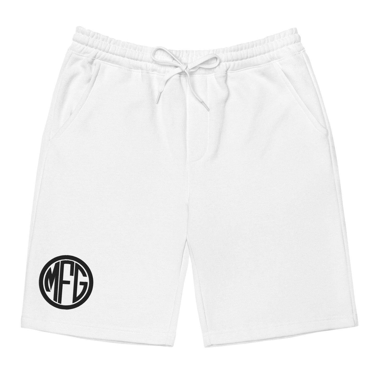 Black MFG Logo fleece shorts
