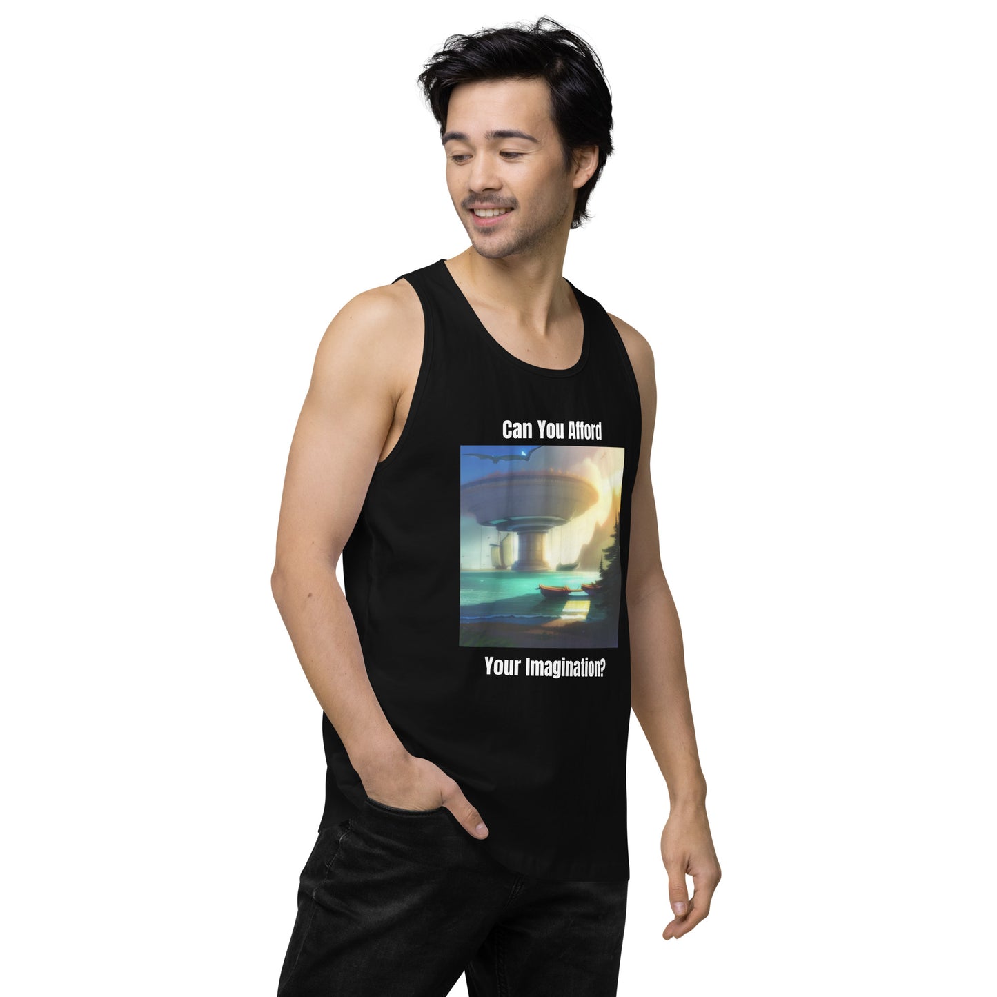 Men's "Can You Afford Your Imagination?" premium tank top