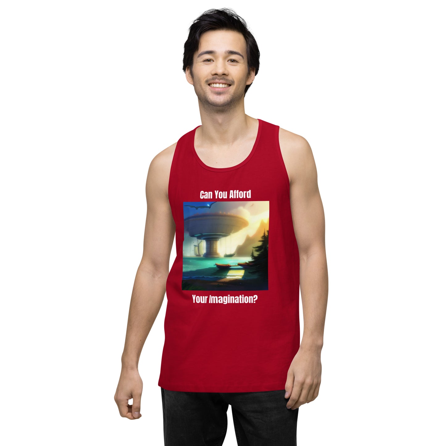 Men's "Can You Afford Your Imagination?" premium tank top