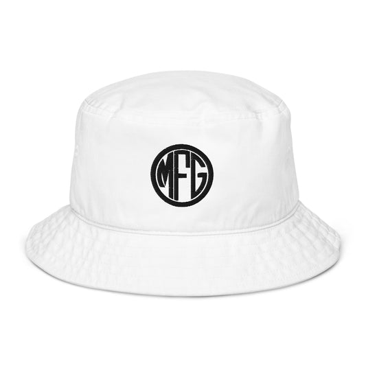 BLACK MFG LOGO Organic bucket hat