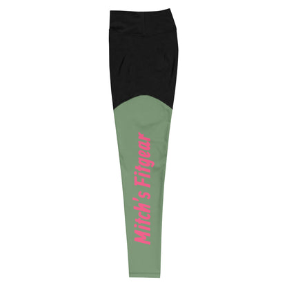 Legging de sport Mitch's Fitgear rose pour femmes