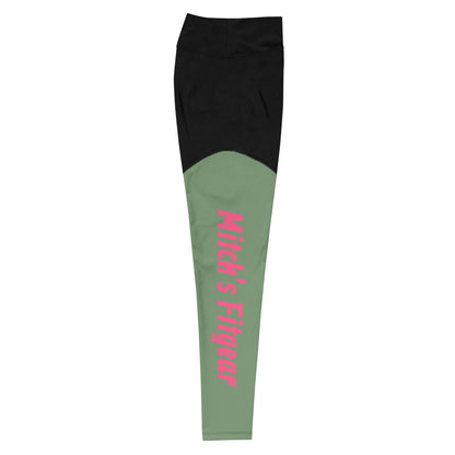 Legging de sport Mitch's Fitgear rose pour femmes