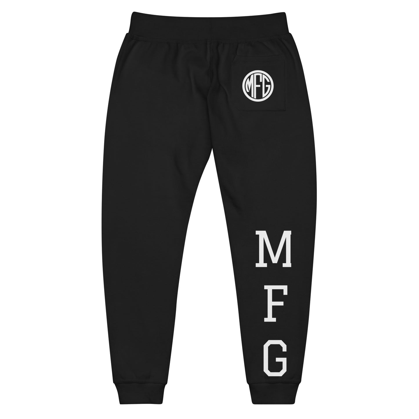 MFG Pantalon de survêtement en polaire à logo blanc