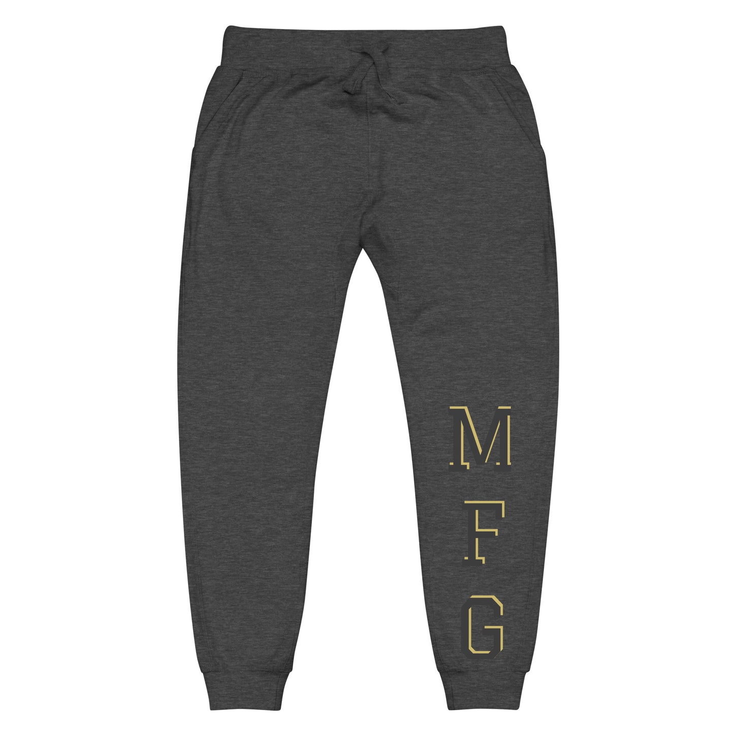 MFG Pantalon de survêtement noir en molleton avec logo