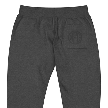 MFG Pantalon de survêtement noir en molleton avec logo