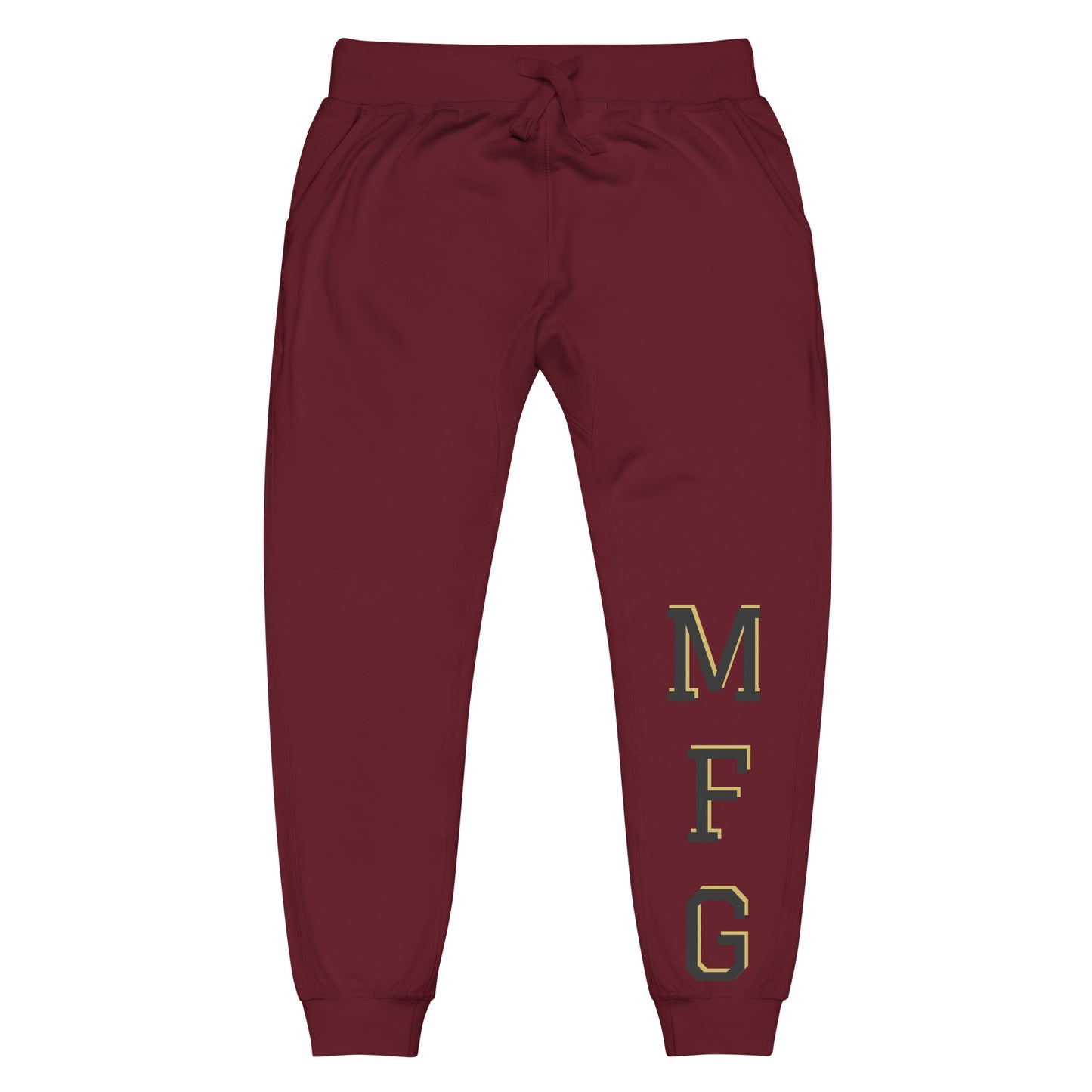 MFG Pantalon de survêtement noir en molleton avec logo