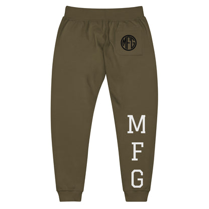 MFG Pantalon de survêtement noir en molleton avec logo