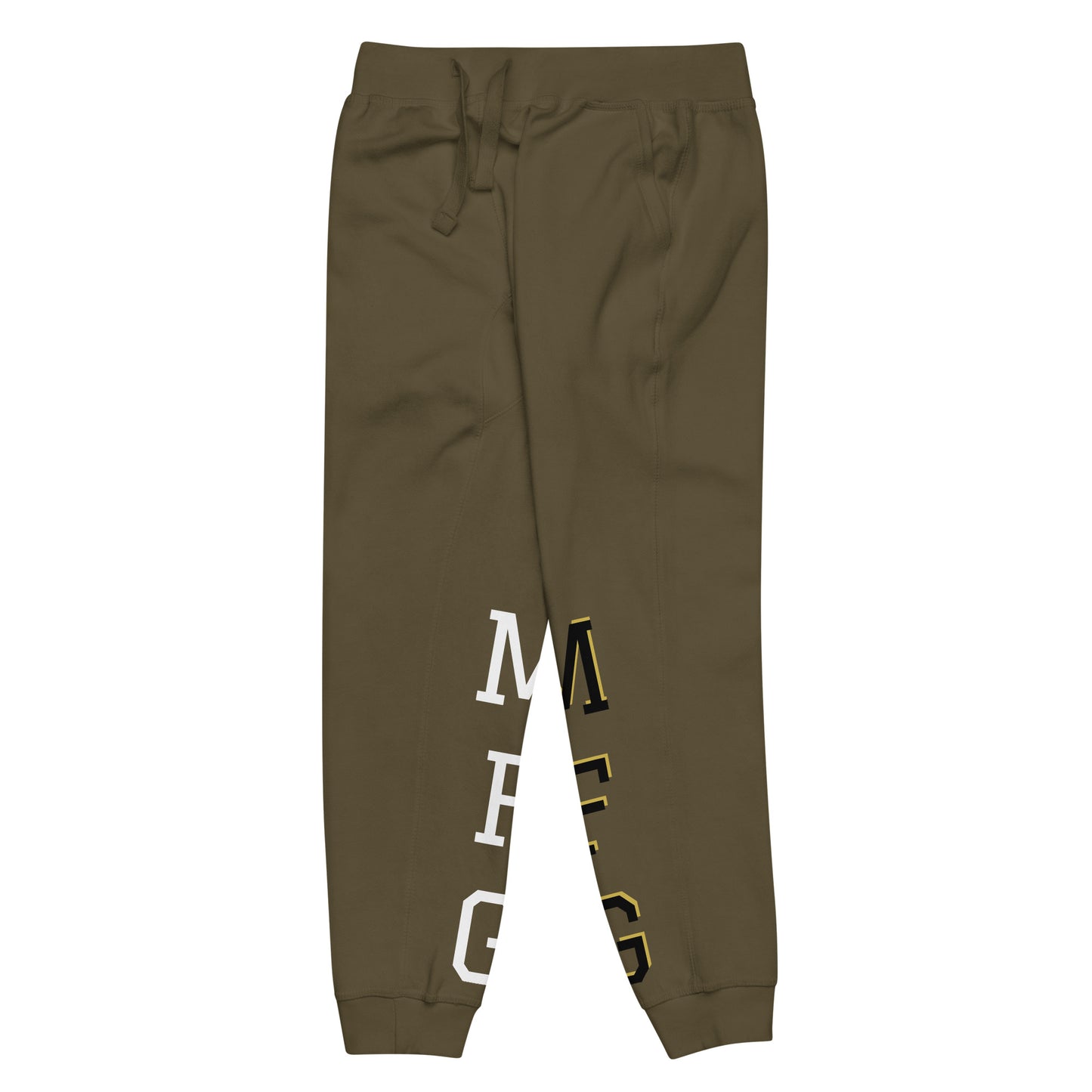 MFG Pantalon de survêtement noir en molleton avec logo