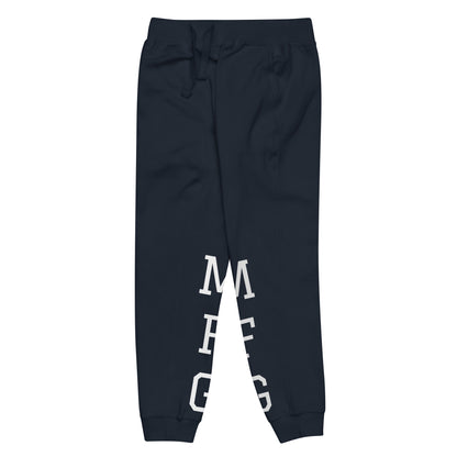 MFG Pantalon de survêtement en polaire à logo blanc