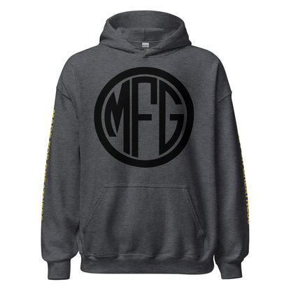 Pull à capuche et logo noir MFG