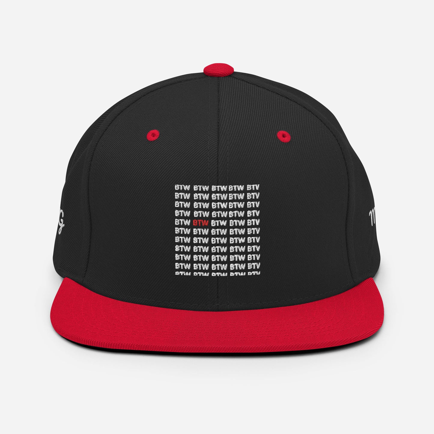 RED BTW Snapback Hat