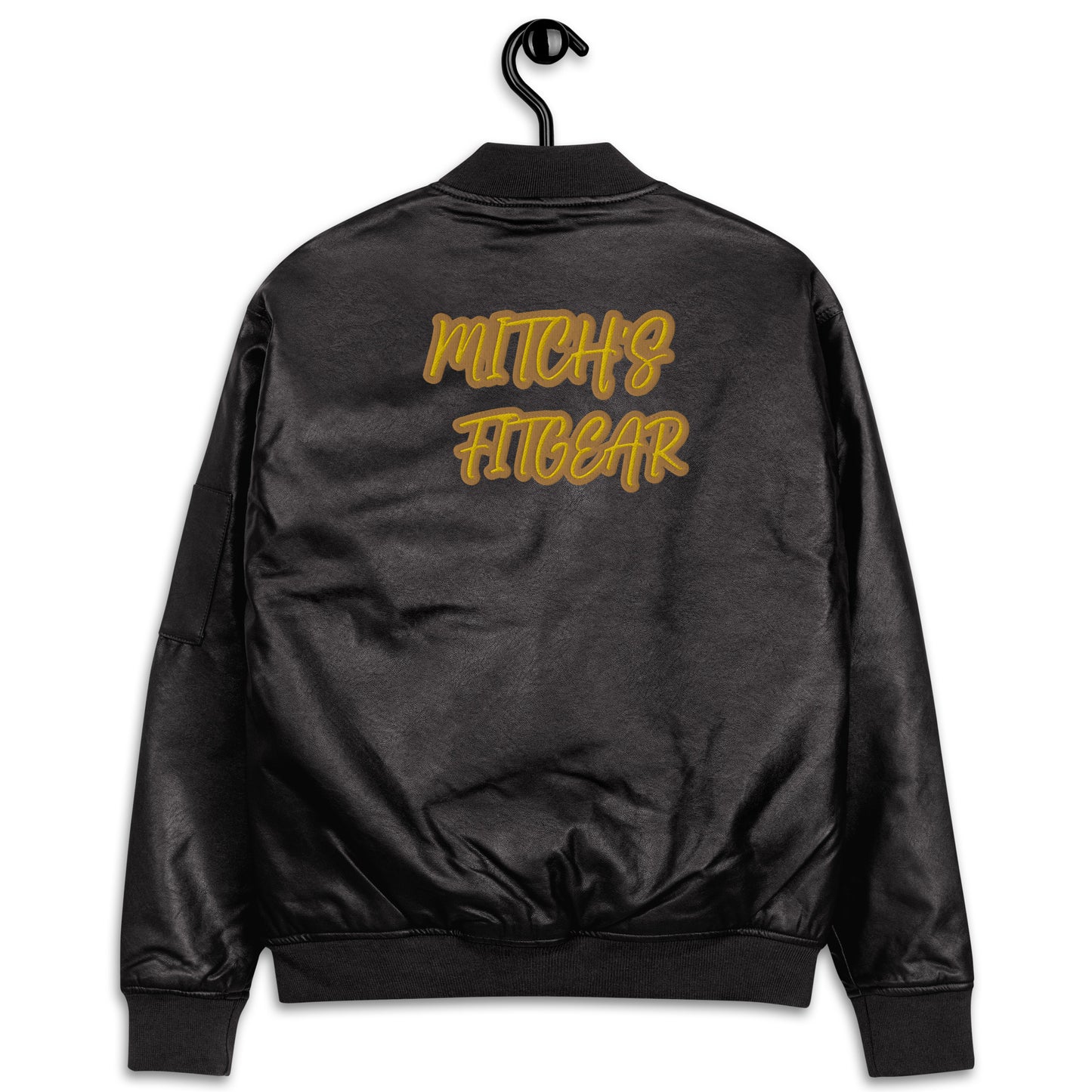 GOLD MFG/MITCH'S FITGEAR Faux Leather Bomber Jacket