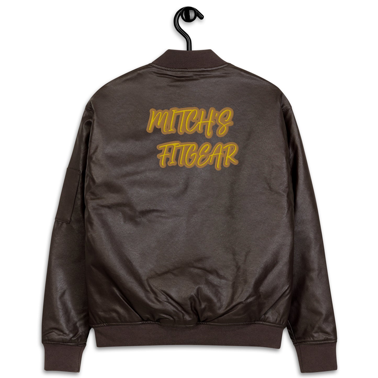 GOLD MFG/MITCH'S FITGEAR Faux Leather Bomber Jacket