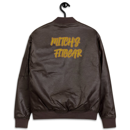 GOLD MFG/MITCH'S FITGEAR Faux Leather Bomber Jacket